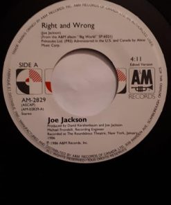 Joe Jackson - Right And Wrong (7", Single) (Very Good Plus (VG+)) - Image 3