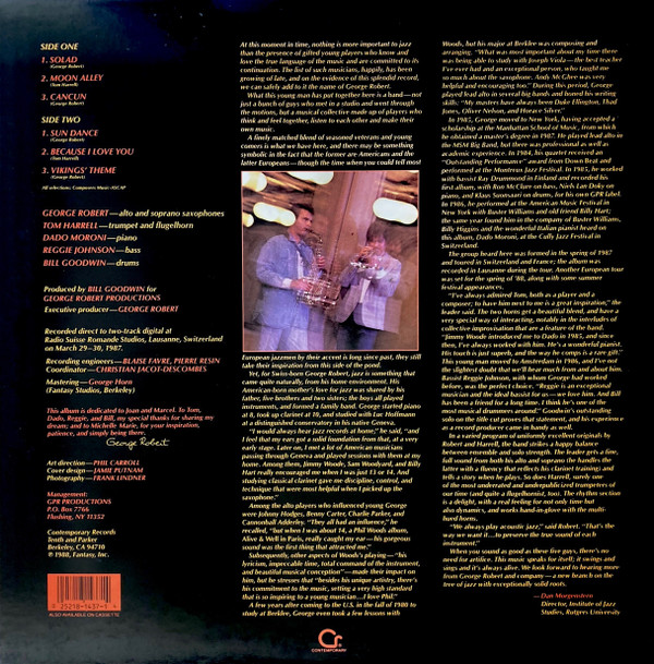 George Robert-Tom Harrell Quintet - Sun Dance (LP, Album) (Very Good Plus (VG+)) - Image 2