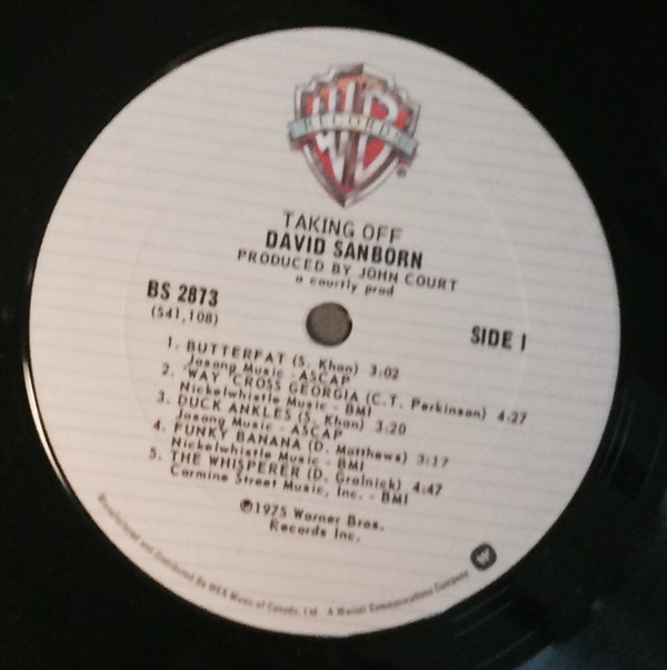 David Sanborn - Taking Off (LP, Album) (Near Mint (NM or M-)) - Image 2