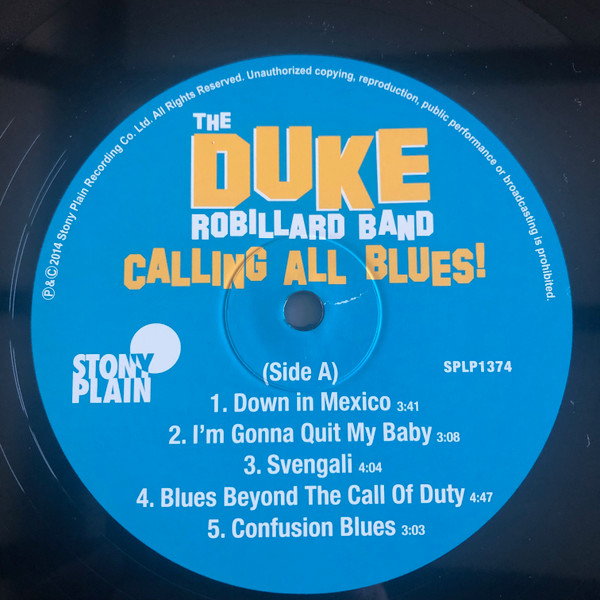 The Duke Robillard Band - Calling All Blues (LP, Album, Ltd, Num, 180) (Near Mint (NM or M-)) - Image 4