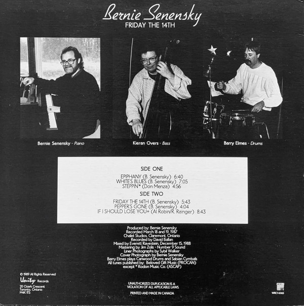 Bernie Senensky - Friday The 14th (LP, Album) (Very Good Plus (VG+)) - Image 2