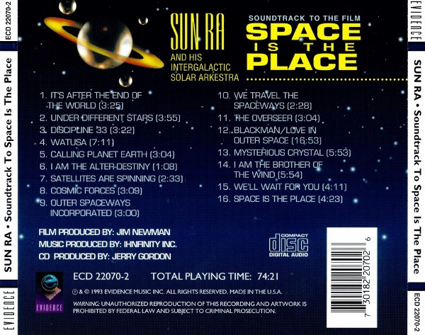 Sun Ra And His Intergalactic Solar Arkestra* - Soundtrack To Space Is The Place (CD, Album, RP) (Near Mint (NM or M-)) - Image 3