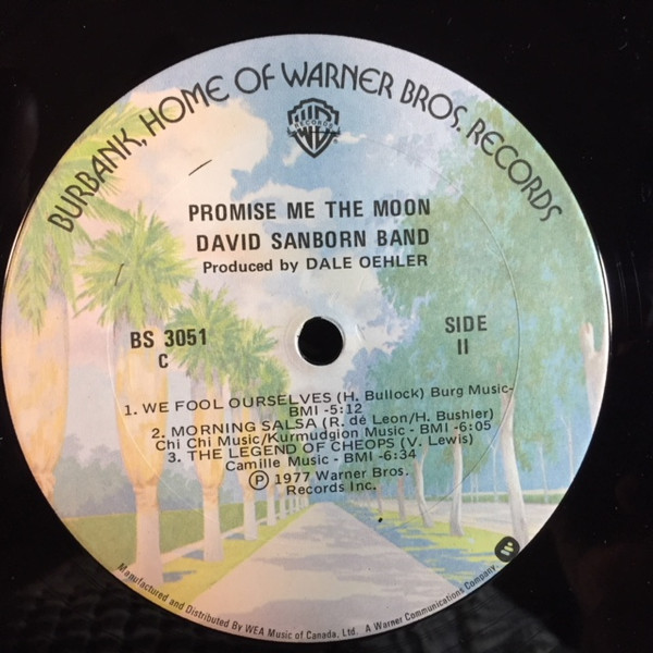 David Sanborn Band - Promise Me The Moon (LP, Album) (Very Good Plus (VG+)) - Image 4