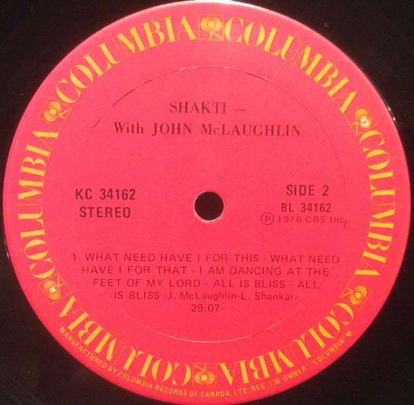 Shakti (2) - Shakti With John McLaughlin (LP, Album) (Very Good Plus (VG+)) - Image 4
