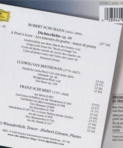 Alternative view of Schumann* · Schubert* · Beethoven* - Fritz Wunderlich · Hubert Giesen - Dichterliebe; Lieder (CD, Comp, RE, RM, PMD) (Near Mint (NM or M-))