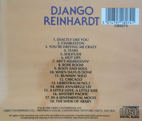 Django Reinhardt - Django Reinhardt (CD, Comp) (Near Mint (NM or M-)) - Image 2