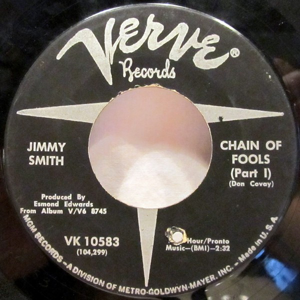 Jimmy Smith - Chain Of Fools (7") (Very Good Plus (VG+))