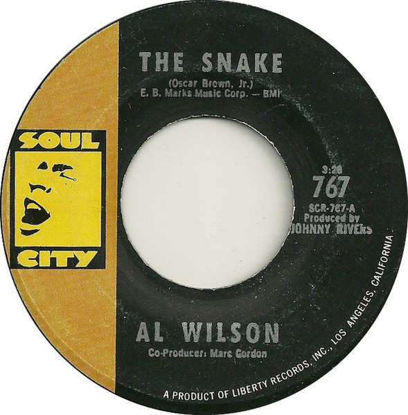 Al Wilson - The Snake (7", Single, Mono, Rai) (Very Good (VG))