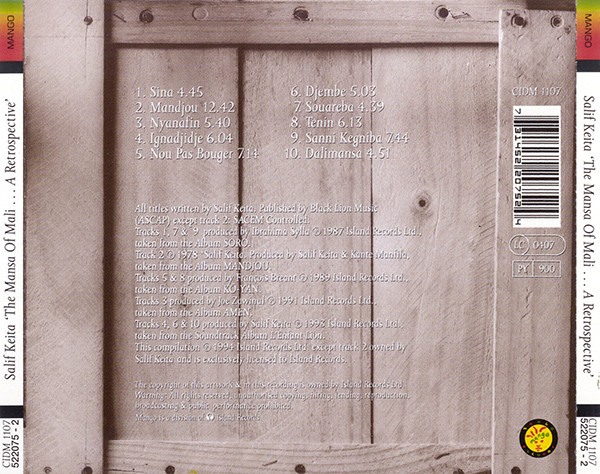 Salif Keita - The Mansa Of Mali … A Retrospective (CD, Comp, RE) (Near Mint (NM or M-)) - Image 2