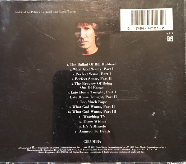 Roger Waters - Amused To Death (CD, Album) (Near Mint (NM or M-)) - Image 3