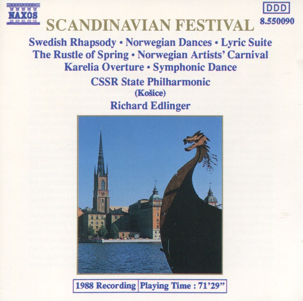 CSSR State Philharmonic (Košice)*, Richard Edlinger - Scandinavian Festival (CD, Album) (Near Mint (NM or M-))