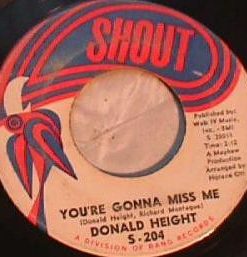 Donald Height - You're Gonna Miss Me / My Baby's Gone (7") (Very Good Plus (VG+))