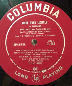 Jo Stafford With The Art Van Damme Quintet - Once Over Lightly (LP, Album, Mono) (Very Good Plus (VG+)) - Image 3