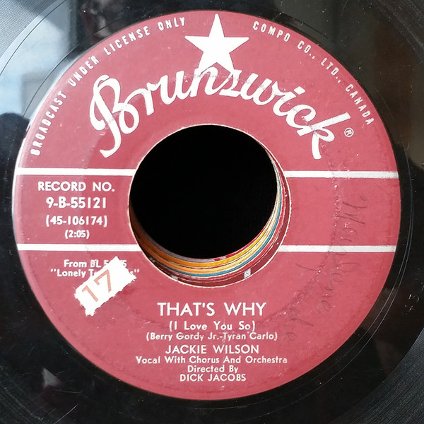 Jackie Wilson - That's Why (I Love You So) (7", Single) (Very Good (VG))