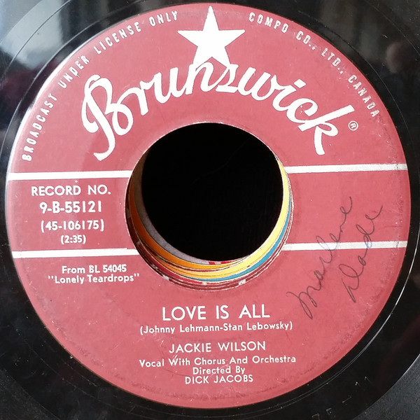 Jackie Wilson - That's Why (I Love You So) (7", Single) (Very Good (VG)) - Image 2
