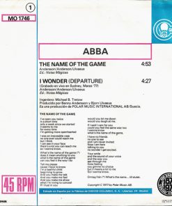 Alternative view of ABBA - The Name Of The Game (7", Single) (Very Good Plus (VG+))