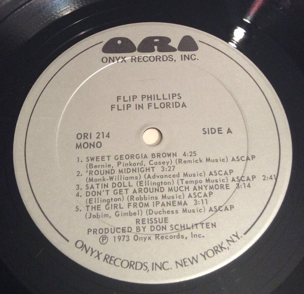 Flip Phillips - Flip In Florida (Original 1963 Recordings) (LP, Album, Mono, RE) (Very Good Plus (VG+)) - Image 3