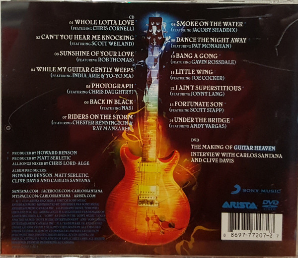 Santana - Guitar Heaven: The Greatest Guitar Classics Of All Time (CD, Album + DVD-V, NTSC + Dlx) (Mint (M)) - Image 4