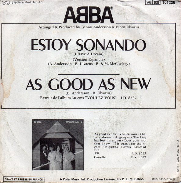 ABBA - Estoy Soñando (7", Single) (Near Mint (NM or M-)) - Image 2