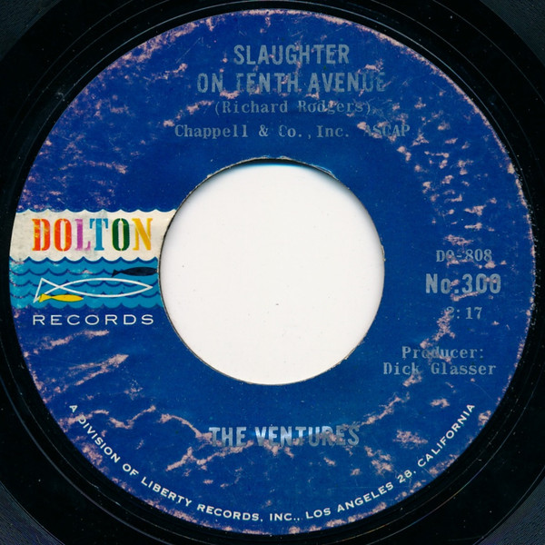 The Ventures - Slaughter On Tenth Avenue (7", Single, Styrene, She) (Very Good Plus (VG+)) - Image 3