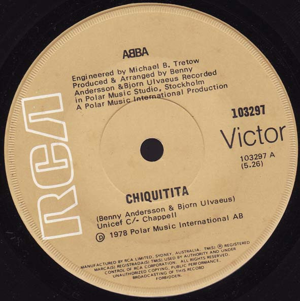 ABBA - Chiquitita (7", Single) (Very Good Plus (VG+)) - Image 2