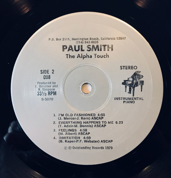 Paul Smith (5) - The Alpha Touch (LP, Album) (Near Mint (NM or M-)) - Image 4