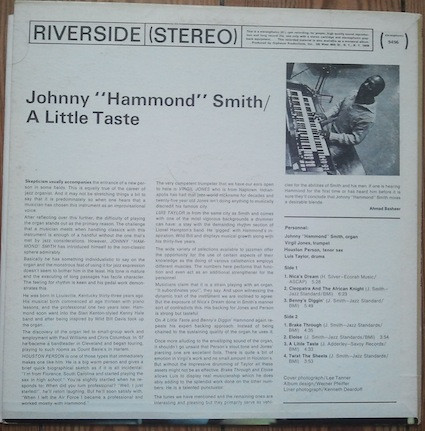 Johnny "Hammond" Smith* - A Little Taste (LP, Album) (Very Good Plus (VG+)) - Image 2
