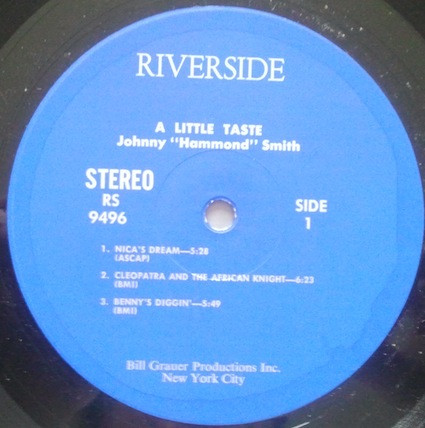 Johnny "Hammond" Smith* - A Little Taste (LP, Album) (Very Good Plus (VG+)) - Image 3
