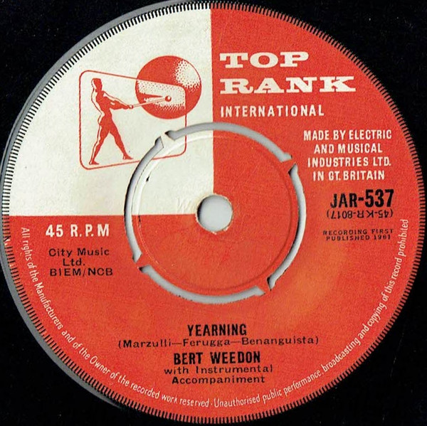 Bert Weedon - Ginchy (7") (Very Good (VG)) - Image 2