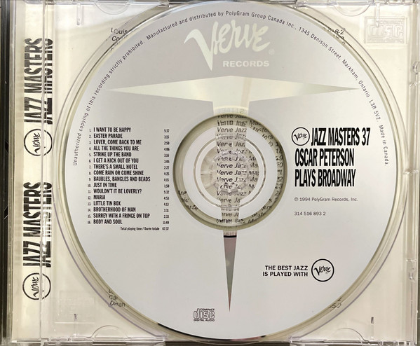 Oscar Peterson - Oscar Peterson Plays Broadway (CD, Comp) (Near Mint (NM or M-)) - Image 3