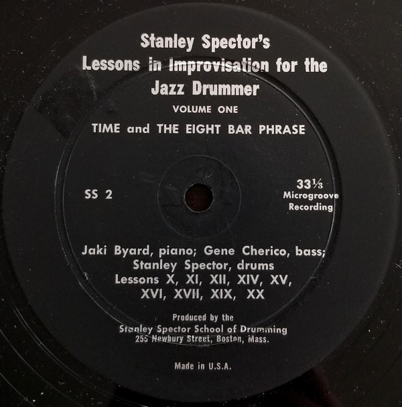 Stanley Spector - Stanley Spector's Lessons In Improvisation For The Jazz Drummer Volume One - Time And The Eight Bar Phrase (12") (Very Good Plus (VG+)) - Image 2