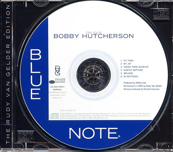 Bobby Hutcherson - Oblique (CD, Album, RE, RM) (Mint (M)) - Image 3