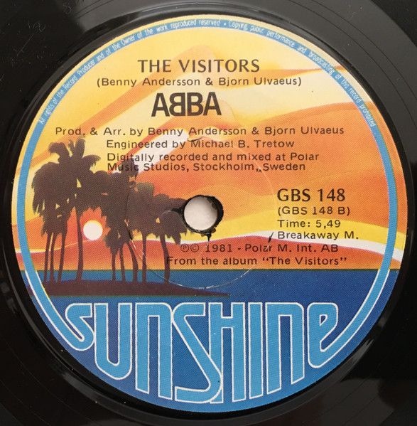 ABBA - Head Over Heels / The Visitors (7", Single) (Very Good Plus (VG+)) - Image 3