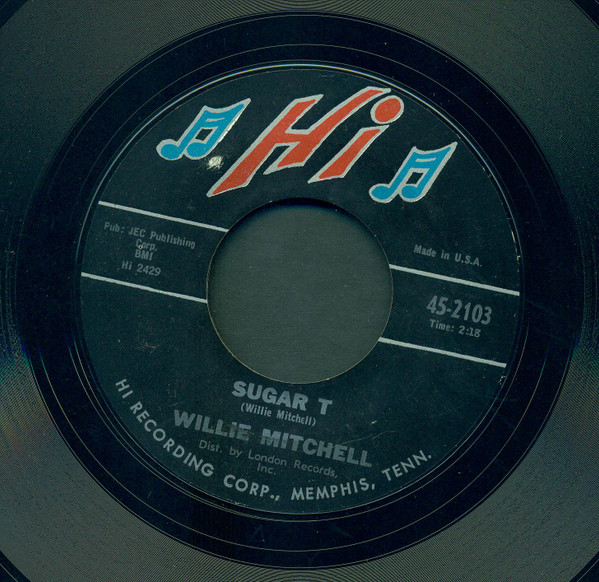 Willie Mitchell - Bad Eye / Sugar T (7", Single, Mon) (Very Good Plus (VG+)) - Image 2