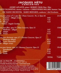 Alternative view of Jacques Hétu - André Laplante, Robert Cram, Joaquin Valdepeñas, Christopher Millard, CBC Radio Orchestra*, Mario Bernardi (2) - Concertos (CD) (Near Mint (NM or M-))