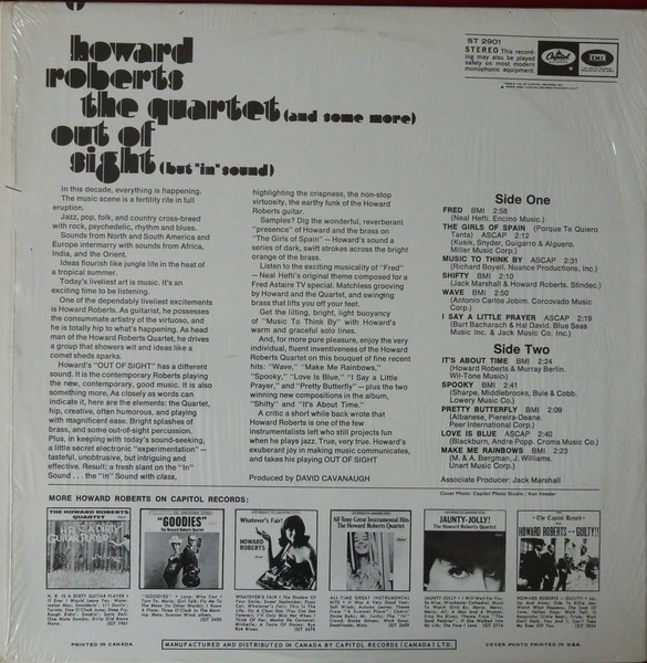 The Howard Roberts Quartet - Out Of Sight (But "In" Sound) (LP, Album) (Near Mint (NM or M-)) - Image 2