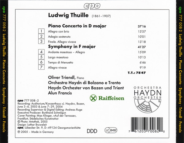 Ludwig Thuille - Oliver Triendl ∙ Haydn Orchestra* ∙ Alun Francis-1