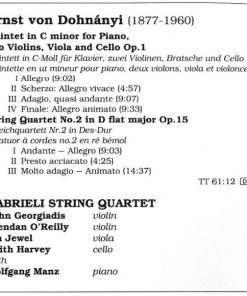 Dohnányi*, Gabrieli String Quartet*, Wolfgang Manz-3