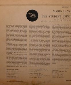 Alternative view of Mario Lanza - The Student Prince (LP, Mono) (Very Good (VG))
