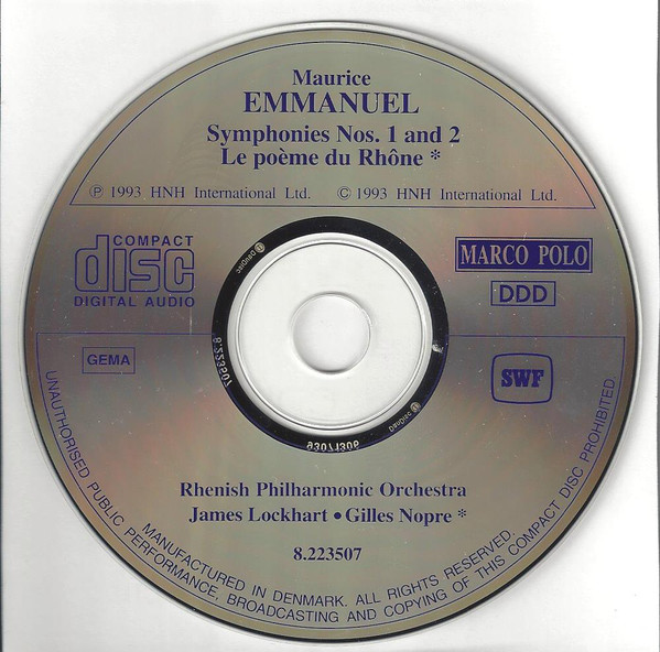 Maurice Emmanuel – Rheinische Philharmonie, James Lockhart • Gilles Nopre-3