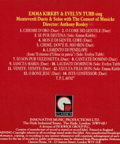 Emma Kirkby, Evelyn Tubb, The Consort Of Musicke, Anthony Rooley, Monteverdi*-1