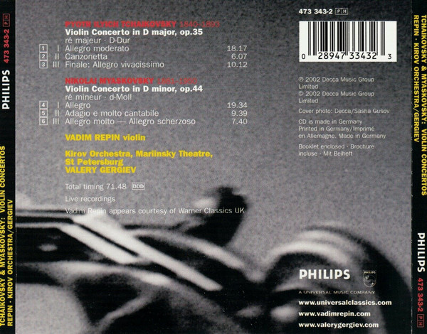 Tchaikovsky* · Myaskovsky* – Repin* · Gergiev* · Kirov Orchestra-1