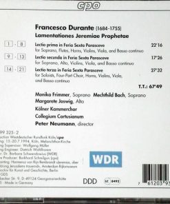 Francesco Durante - Monika Frimmer, Mechthild Bach, Margarete Joswig, Kölner Kammerchor, Collegium Cartusianum, Peter Neumann (2)-2