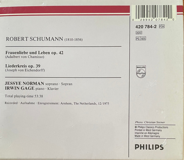 Schumann*, Jessye Norman, Irwin Gage-1