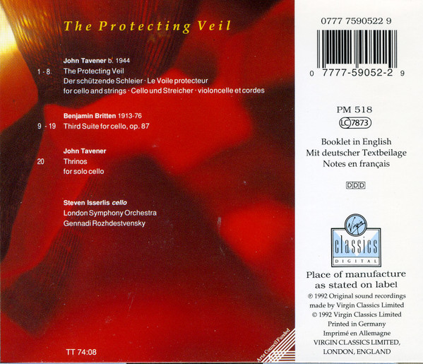 John Tavener - Steven Isserlis, London Symphony Orchestra, Gennadi Rozhdestvensky-1