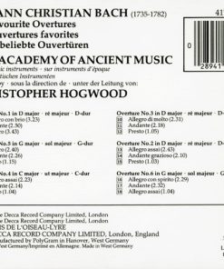 Johann Christian Bach - The Academy Of Ancient Music, Christopher Hogwood-1