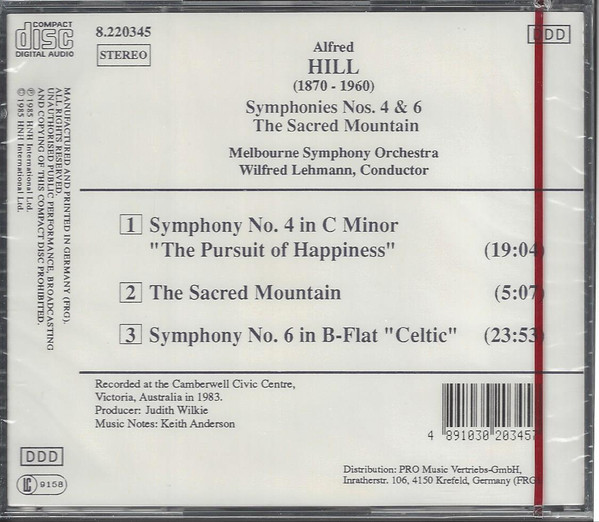 Alfred Hill (2) — Melbourne Symphony Orchestra, Willi Lehmann-2