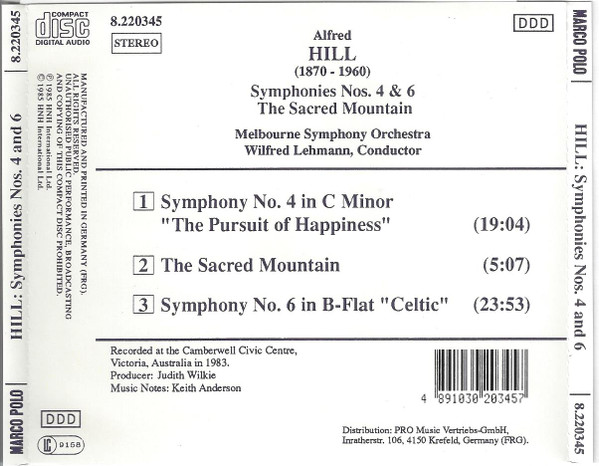 Alfred Hill (2) — Melbourne Symphony Orchestra, Willi Lehmann-3