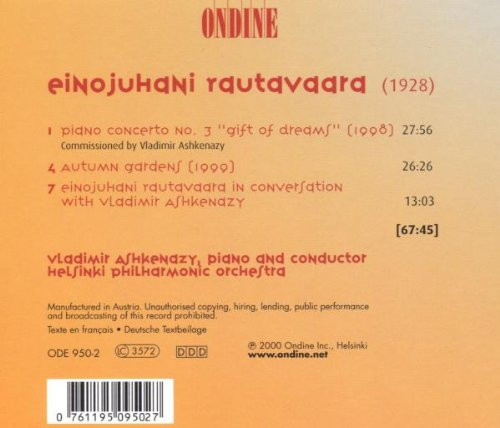 Einojuhani Rautavaara / Helsinki Philharmonic Orchestra, Vladimir Ashkenazy-1