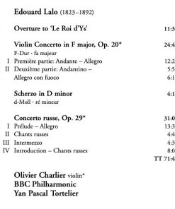 Lalo* / Olivier Charlier, Yan Pascal Tortelier, BBC Philharmonic-3